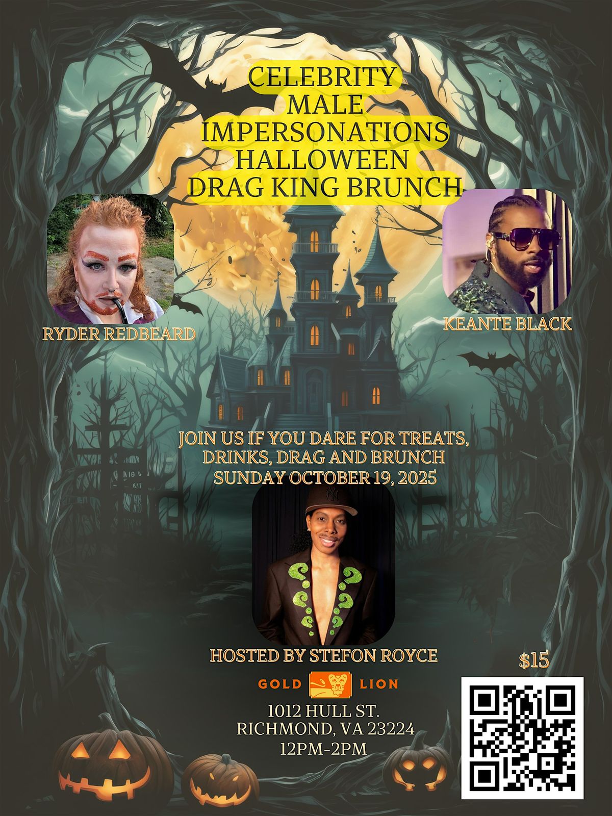 Celebrity Male Impersonations Halloween Drag King Brunch