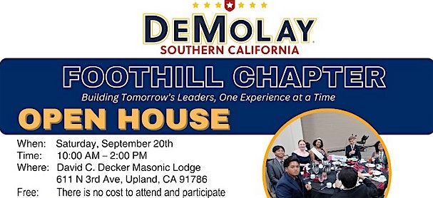 Foothill DeMolay Chapter Open House