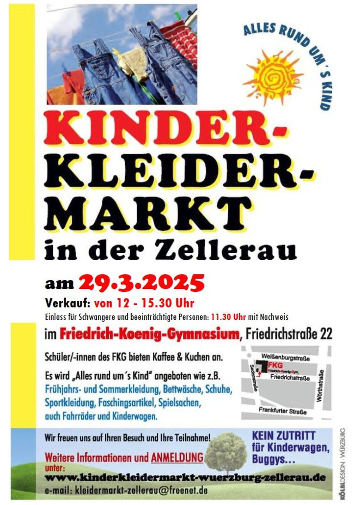 29.03.2025, 12-15:30 Uhr, Kinderkleider-\/Spielzeugmarkt W\u00fcrzburg Zellerau