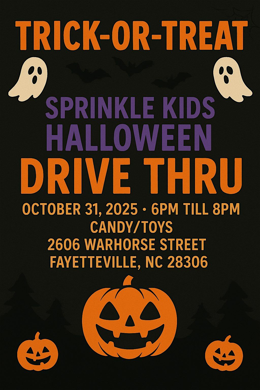 Sprinkle  Kids Annual  Halloween  Drive Tbru