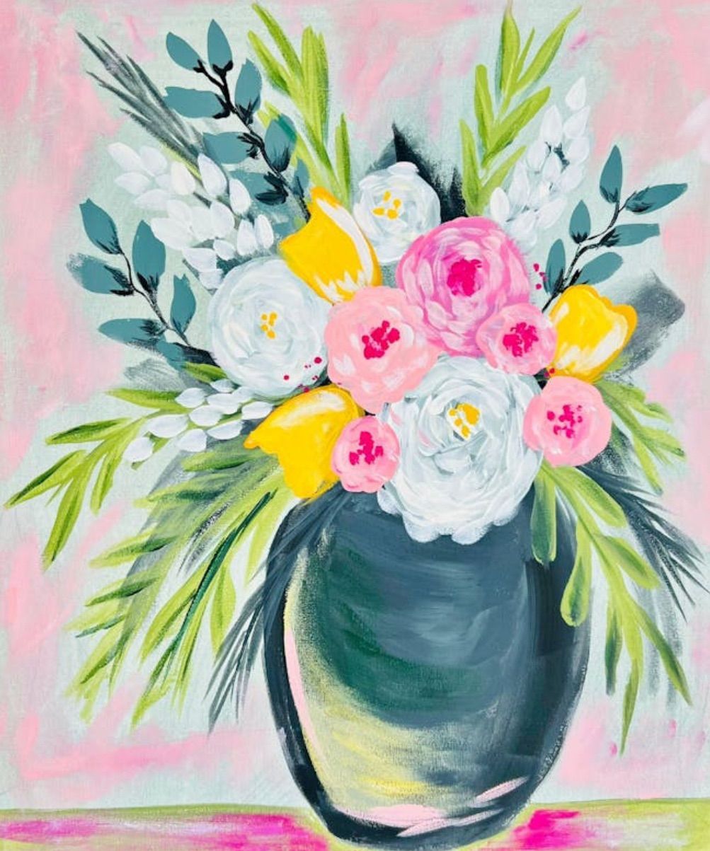 Spring Florals- Adult Canvas Paint Class