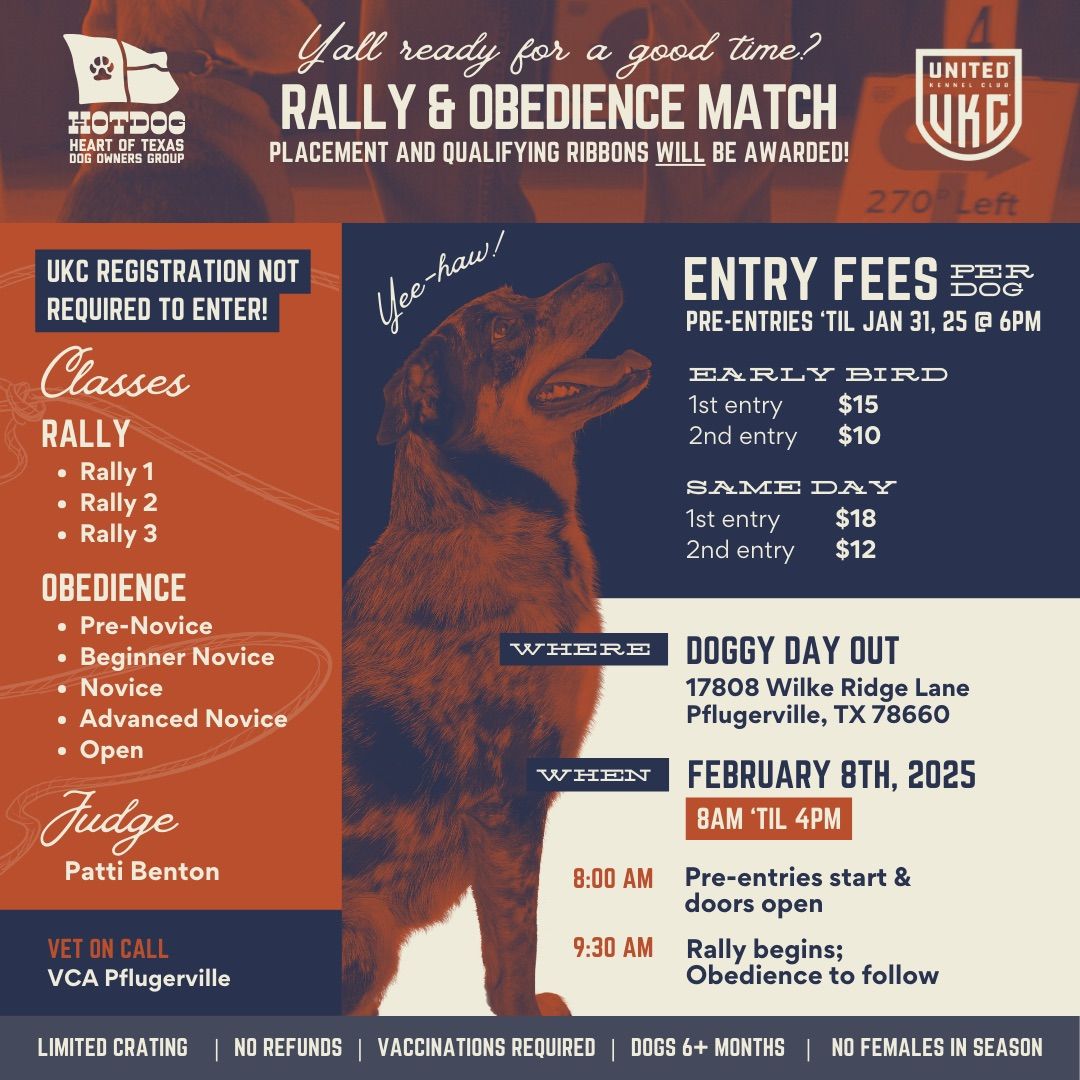 UKC RALLY & OBEDIENCE MATCH - HOTDOG