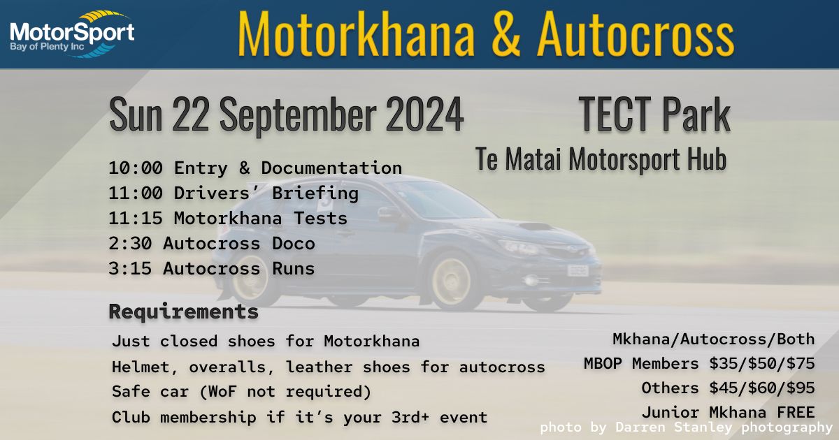 Motorkhana \/ Autocross at TMMI (Hub site all day)