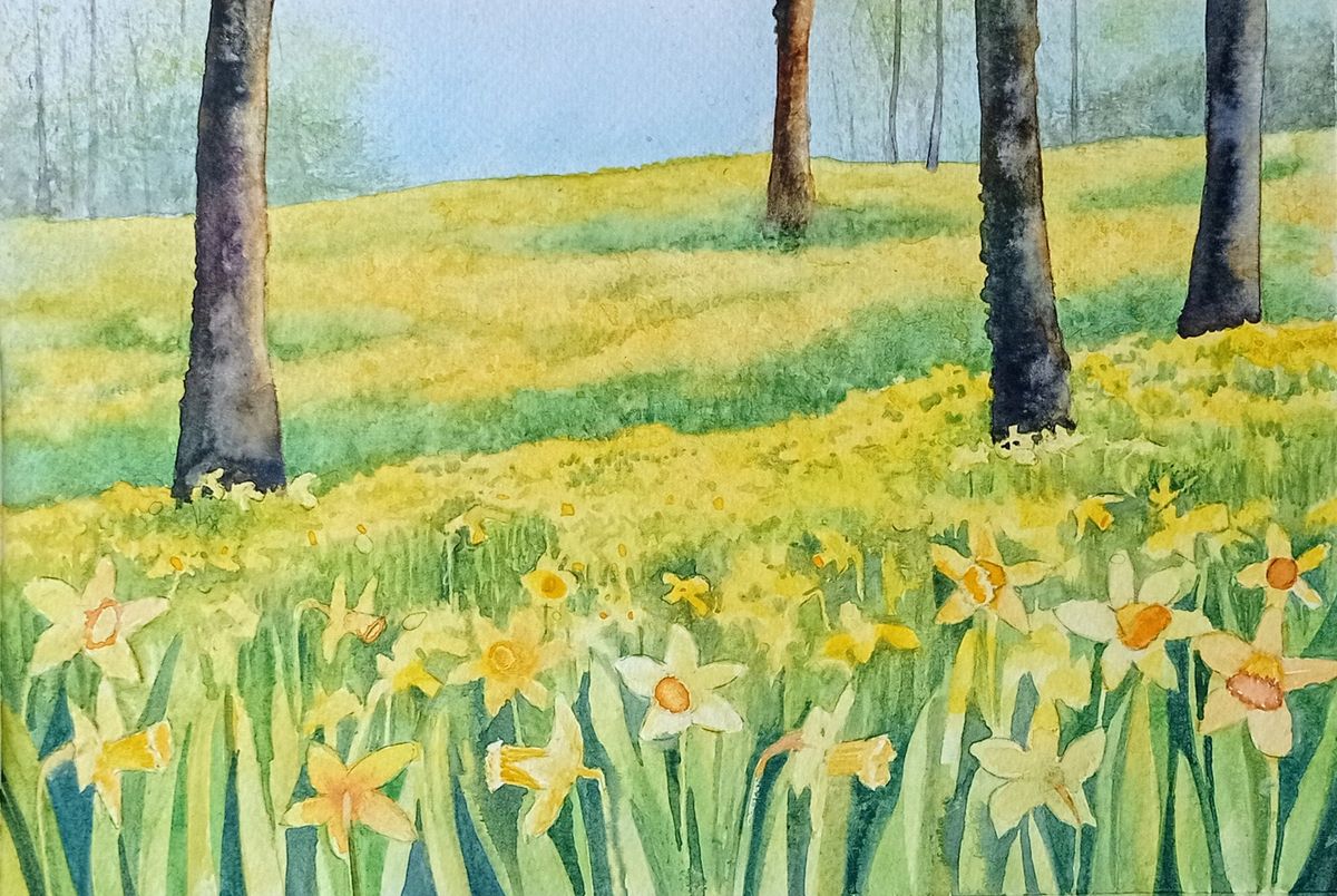 Watercolour day - Daffodils with Jennie