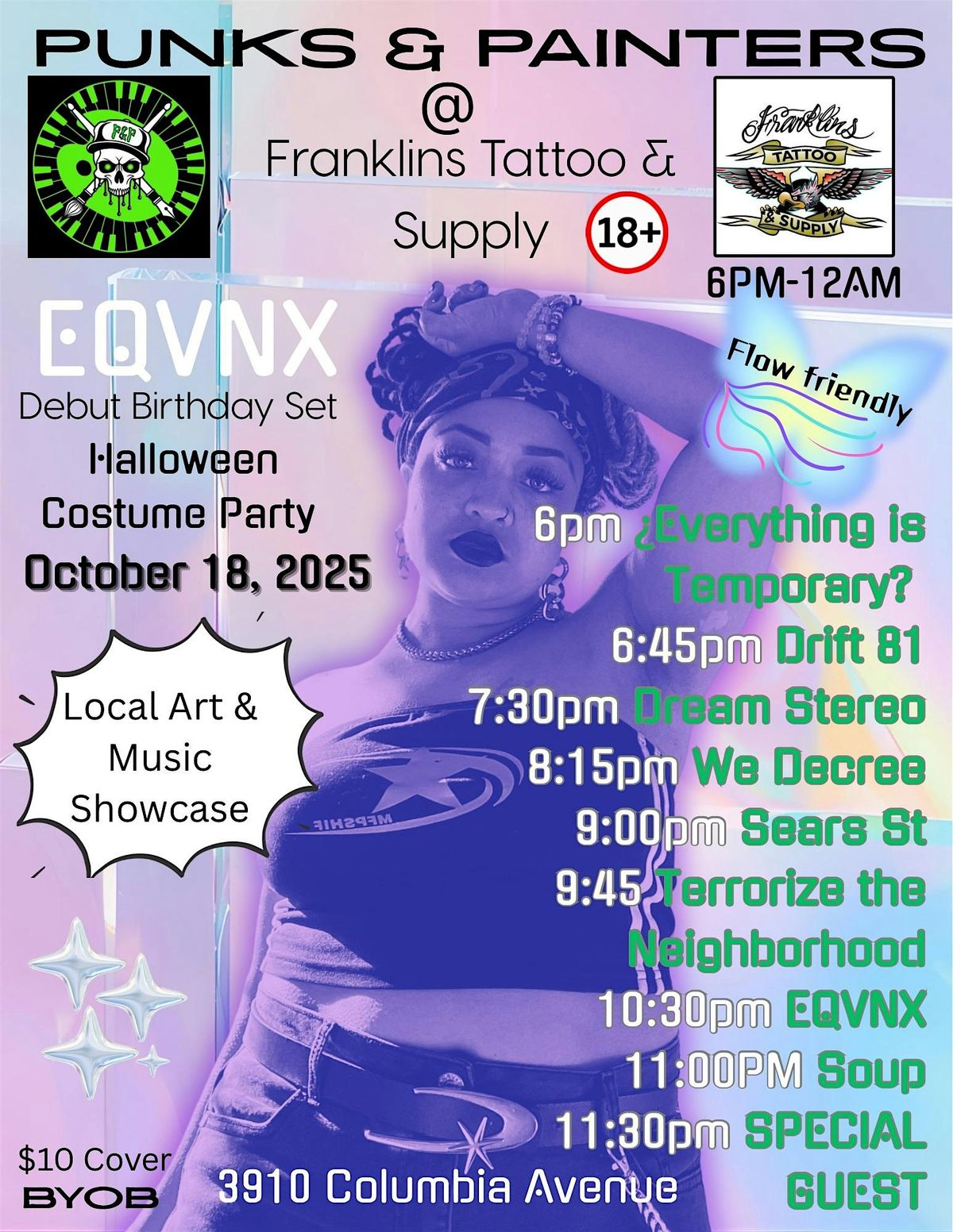 OCT 18TH Punks & Painters at Franklin's Tattoo & Supply
