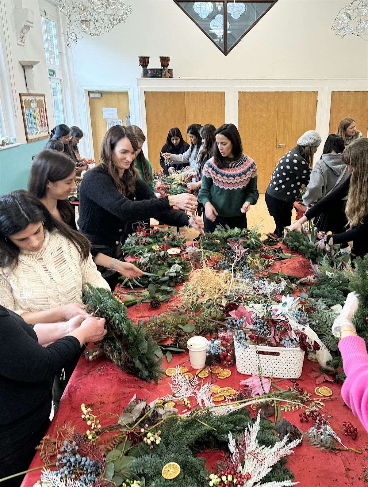 Christmas Wreath-Making Party in London (Begravia)
