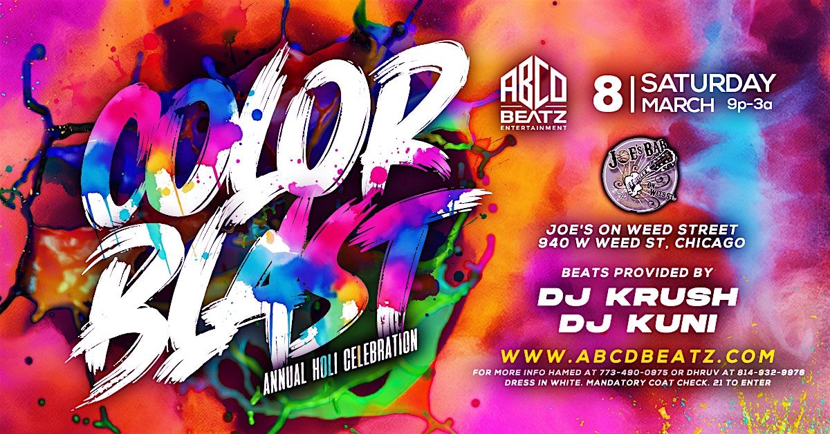 COLOR BLAST | Annual HOLI Celebration | Joe's on W**d St