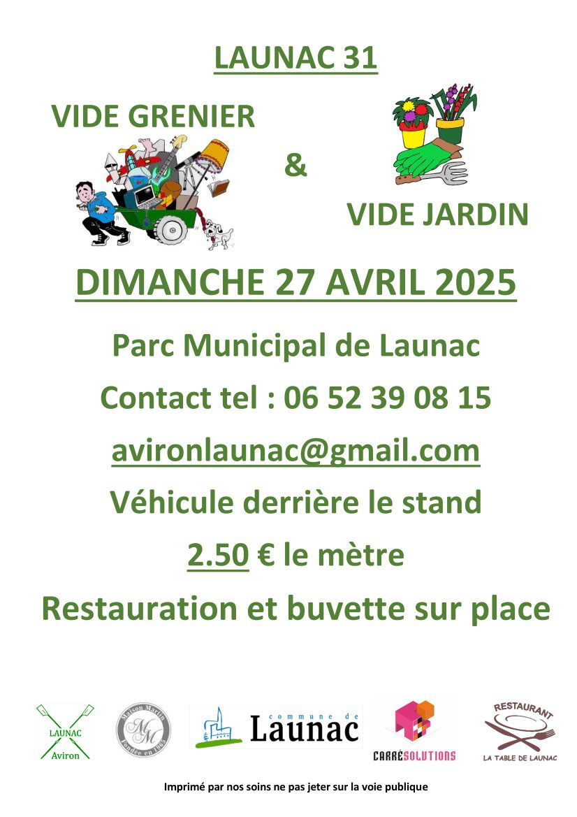 Vide jardin et Vide grenier