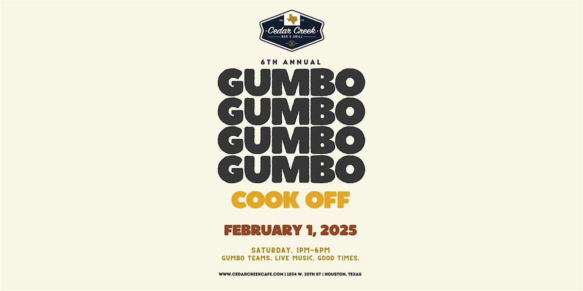 Cedar Creek's 6th Annual Gumbo Cook Off