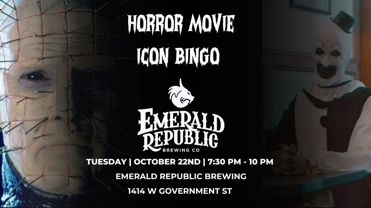 HORROR MOVIE ICON BINGO 