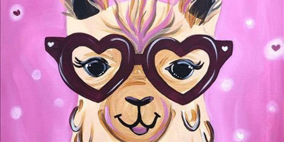 Sweet Llama of Love - Paint and Sip by Classpop!\u2122