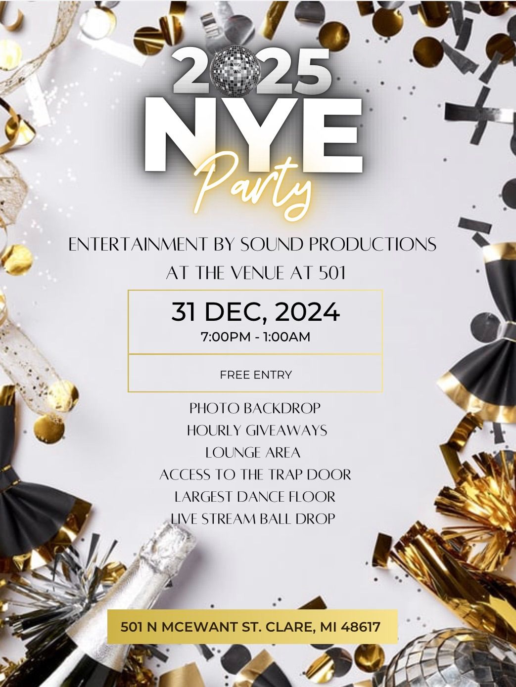 2025 NYE Party at The Venue at 501