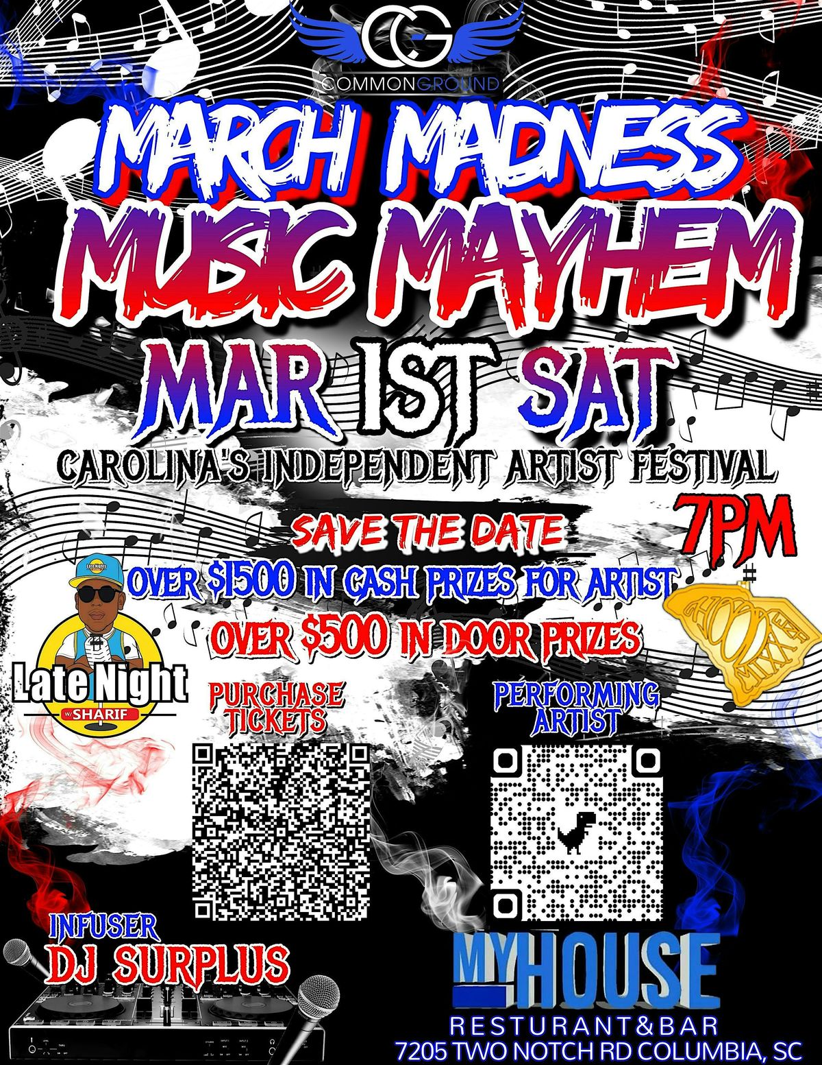 MARCH MADNESS MUSIC MAYHEM: SC INDIE ARTIST FESTIVAL