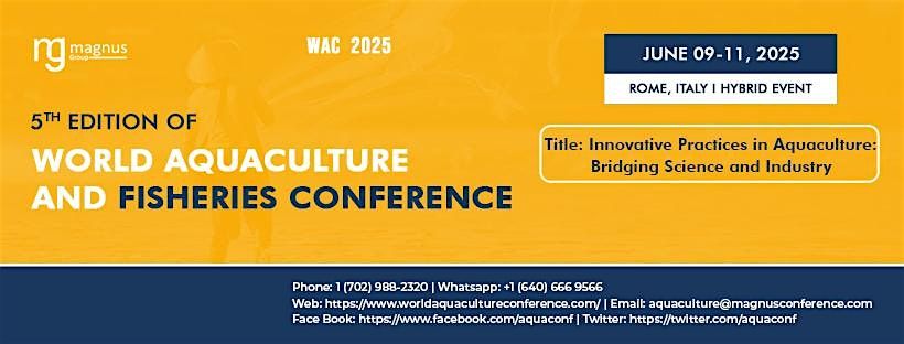 5th Edition of World Aquaculture and Fisheries Conference