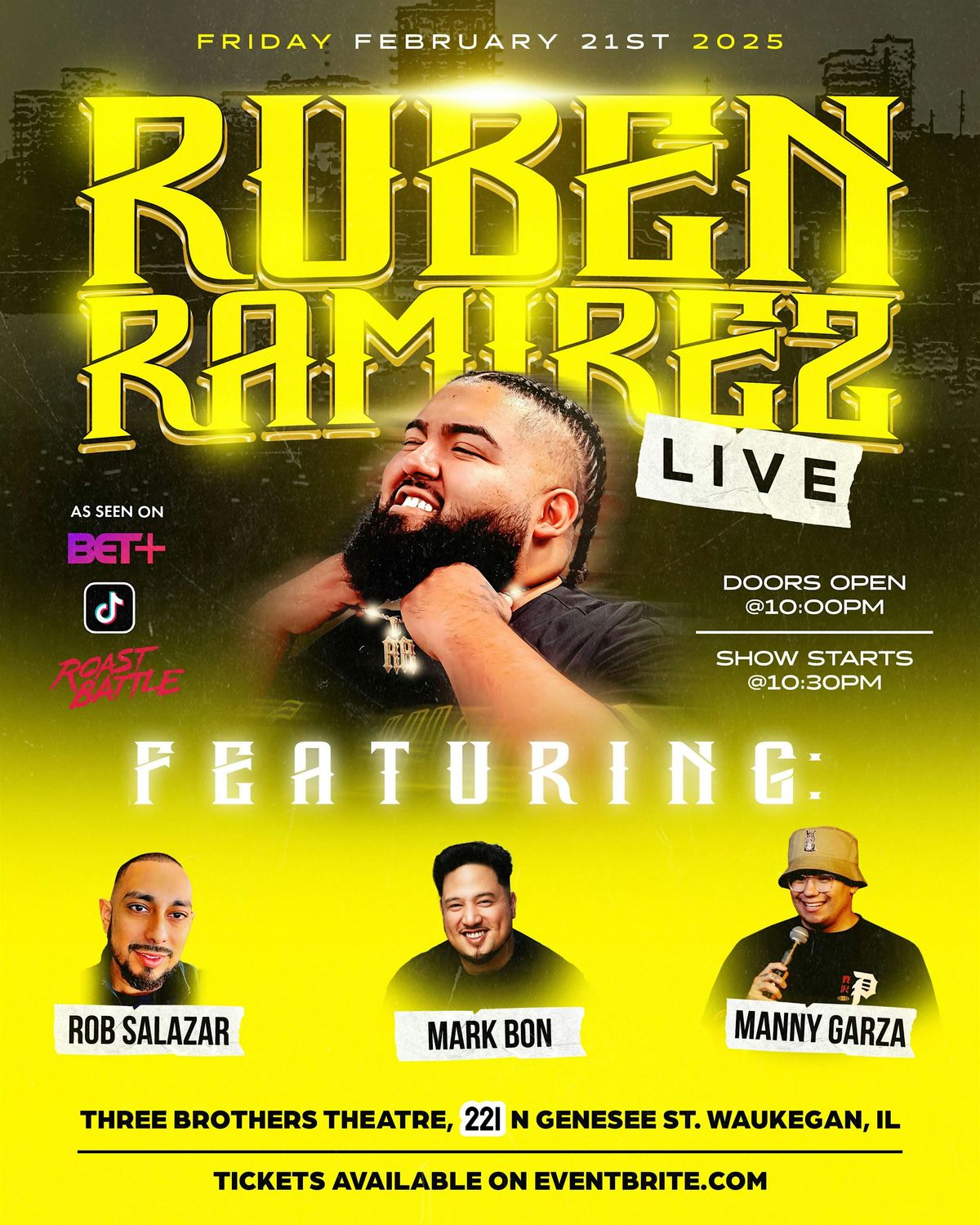 Stand-up Comedy: Ruben Ramirez LIVE at 3 Brothers Theatre