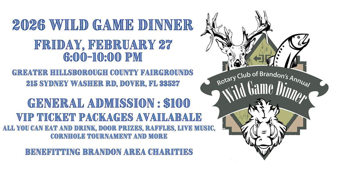 50th Annual  Rotary Club of Brandon's Wild Game Dinner