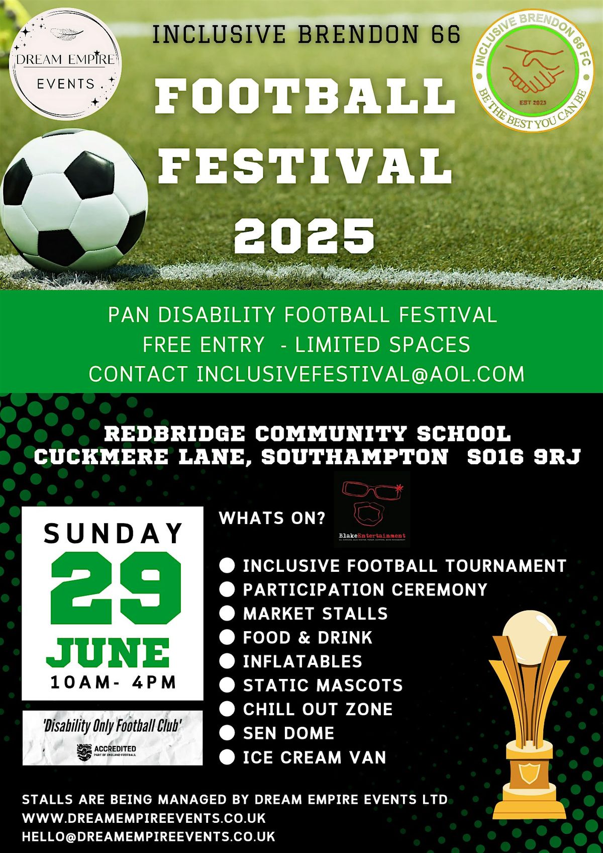 Inclusive Brendon 66 Inclusive Football Tournament & Funday