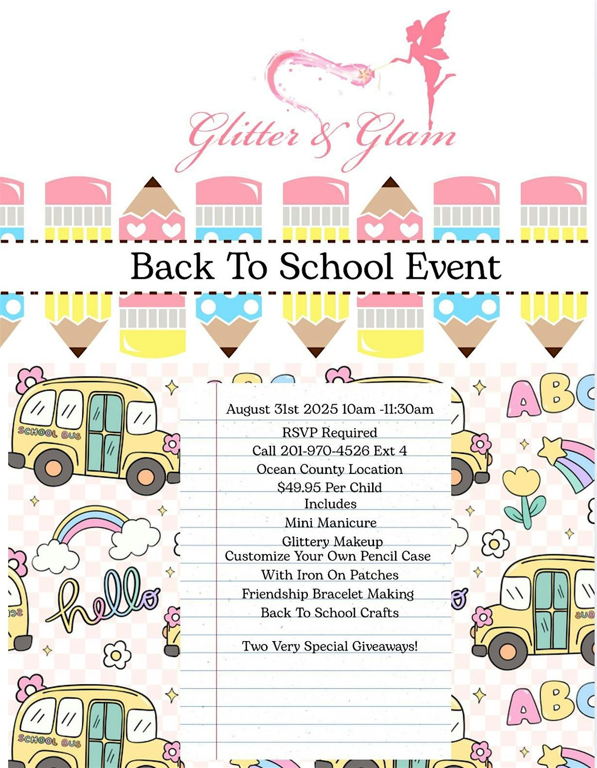 Back To School Event! Toms River!