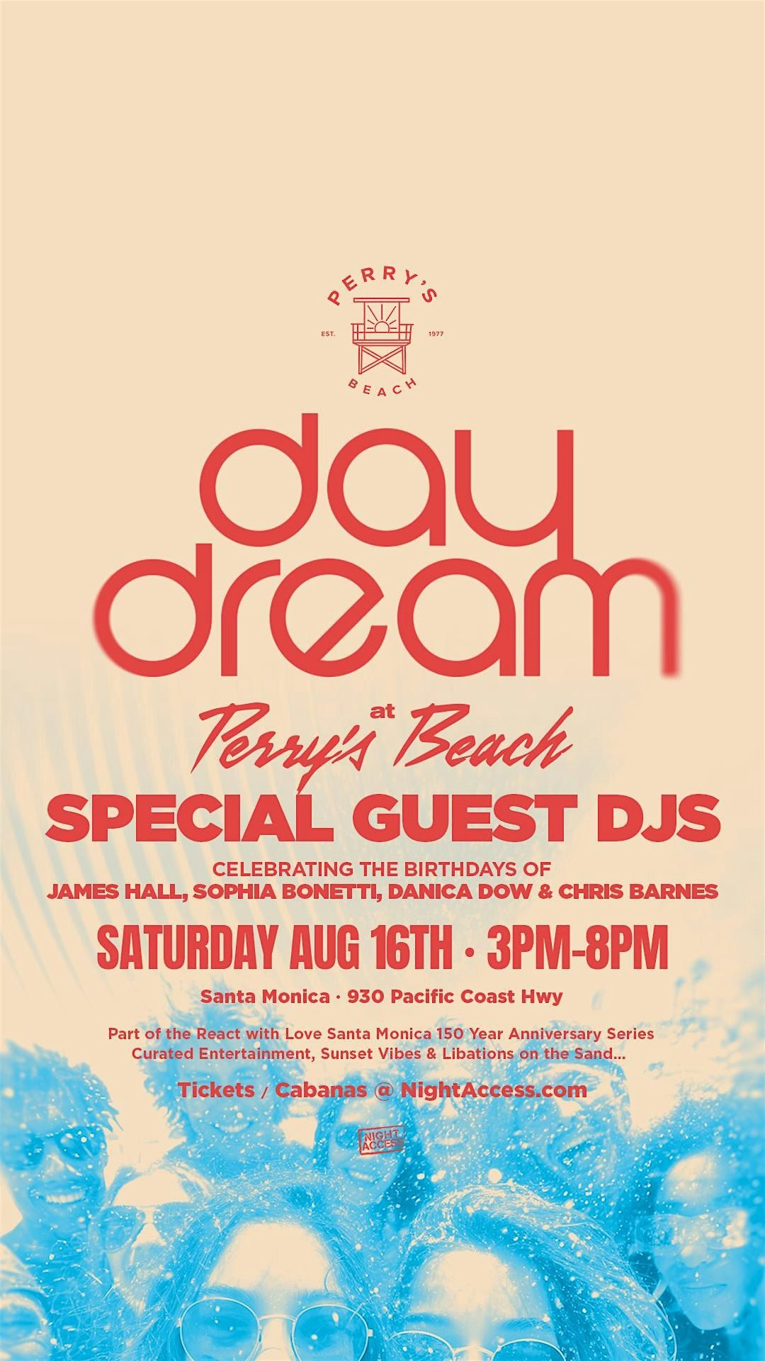 Day Dream Beach Club @ Perry\u2019s Beach \u2022 Santa Monica Beach \u2022 Sat,Sep 13th
