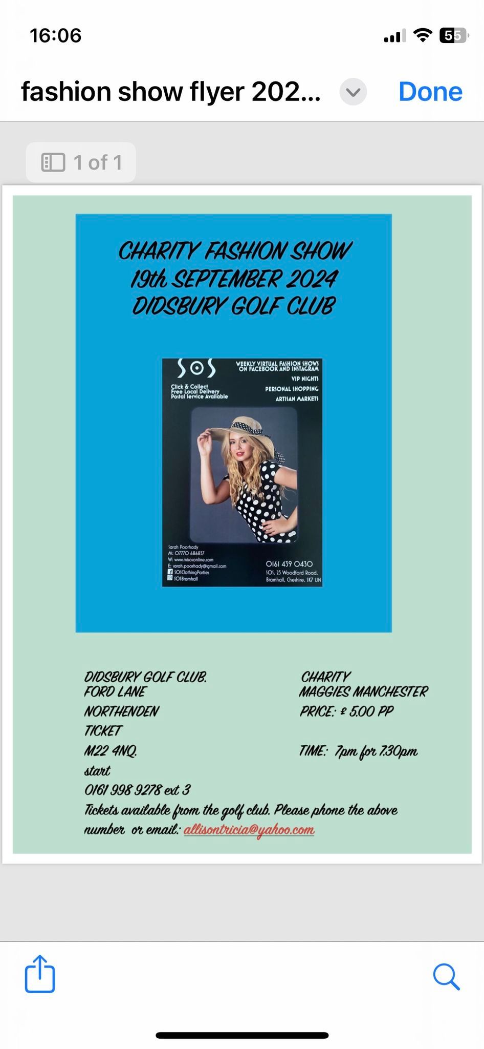 Didsbury Golf Club Charity Fashion Show