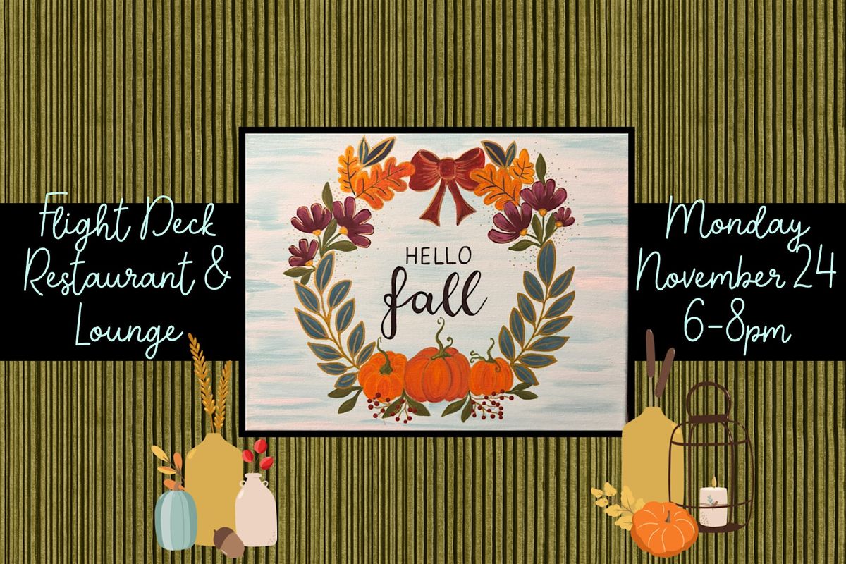 November paint Night at Flight Deck Restaurant & Lounge