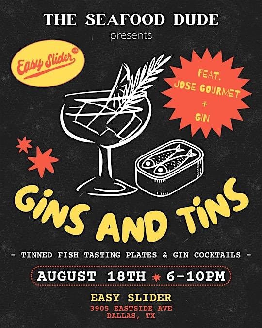 Gins & Tins Pop-Up with The Seafood Dude at Easy Slider on East Side Ave.