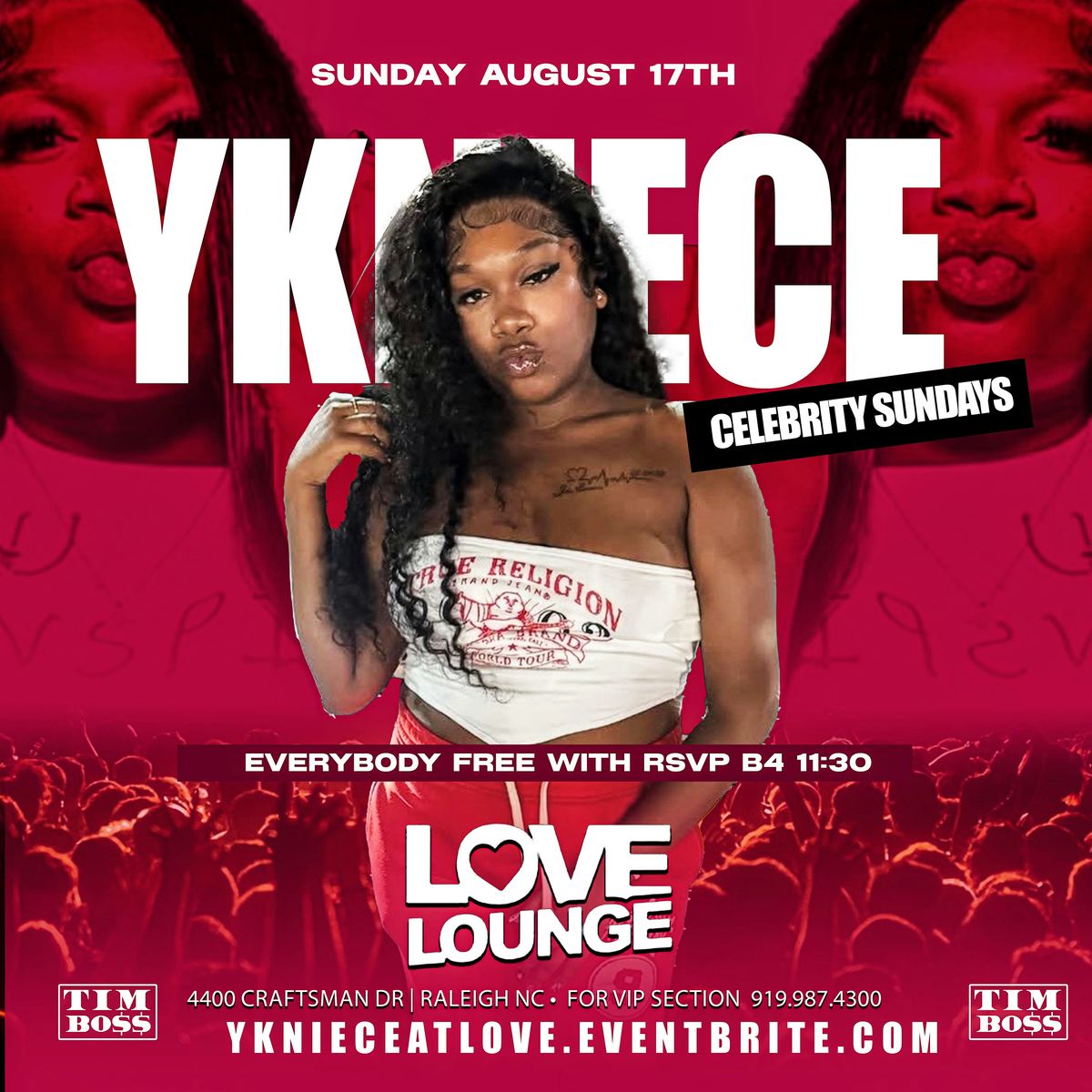 YKNiece at LOVE LOUNGE for CELEBRITY SUNDAY