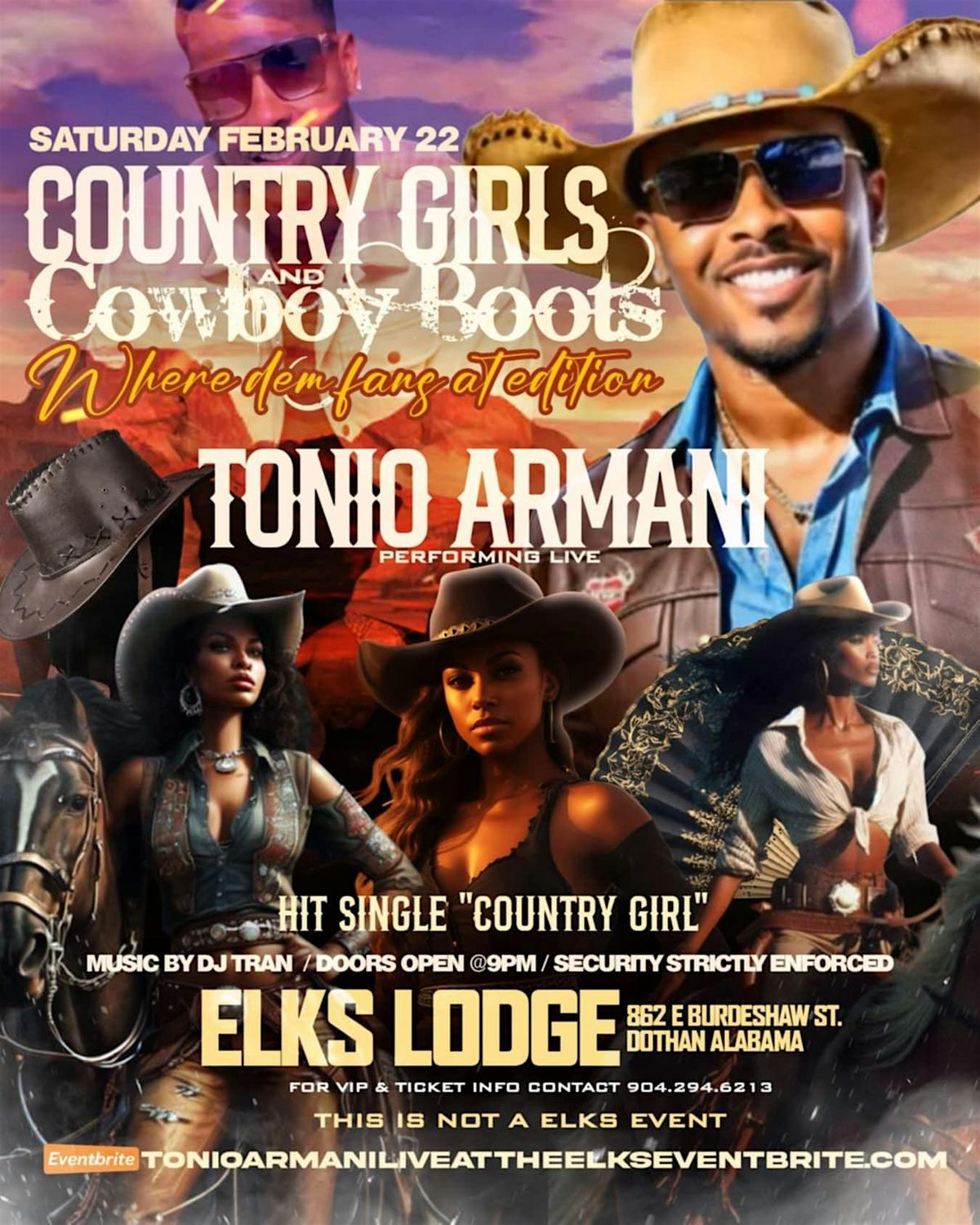 TONIO ARMANI LIVE IN DOTHAN @ THE ELKS