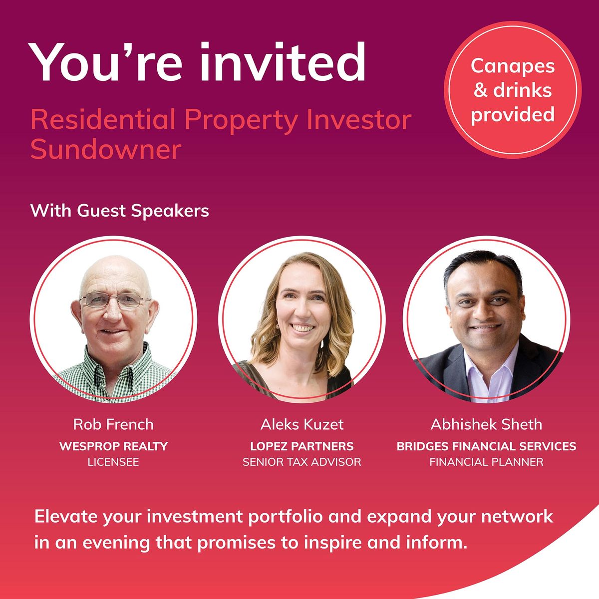 Residential Property Investor Sundowner