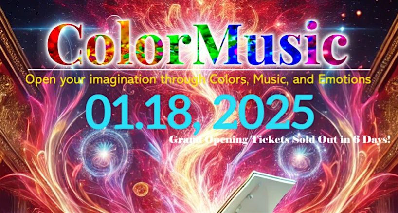 ColorMusic: A Magical Piano Concert Show, 6:30- 8 p.m., Jan. 18th, 2025