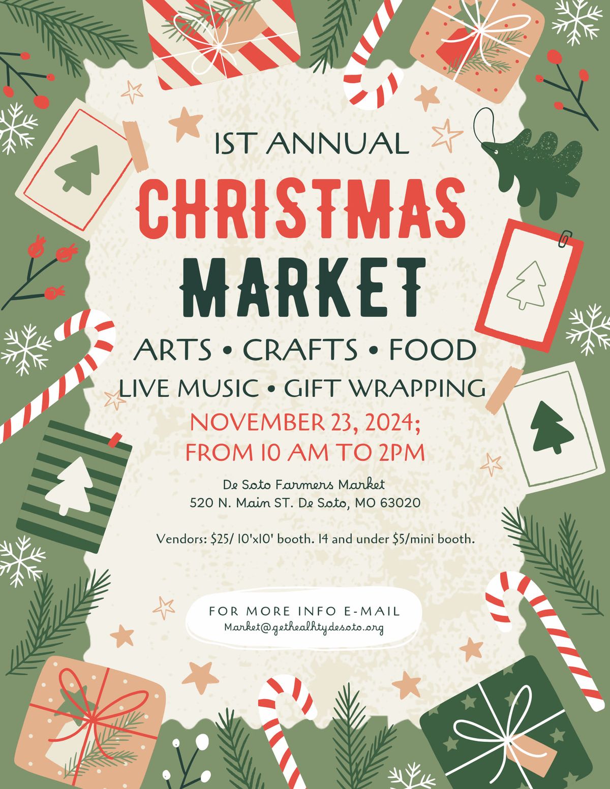 1st Annual Christmas Market - Vendor Booths SOLD OUT