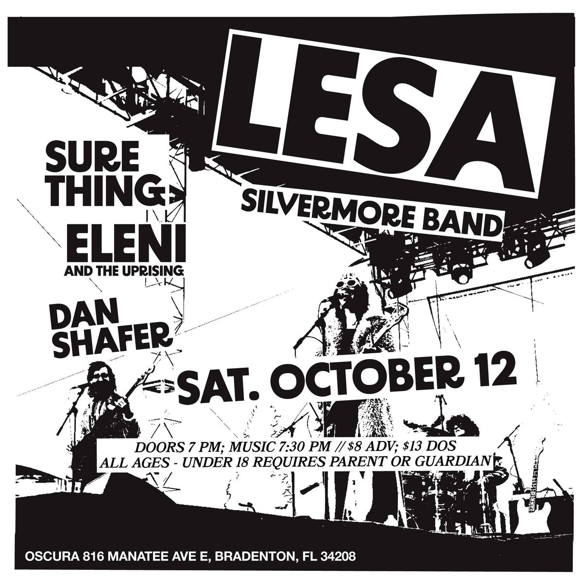 Oscura Presents - Lesa Silvermore Band, Sure Thing, Eleni & The Uprising, Dan Shafer