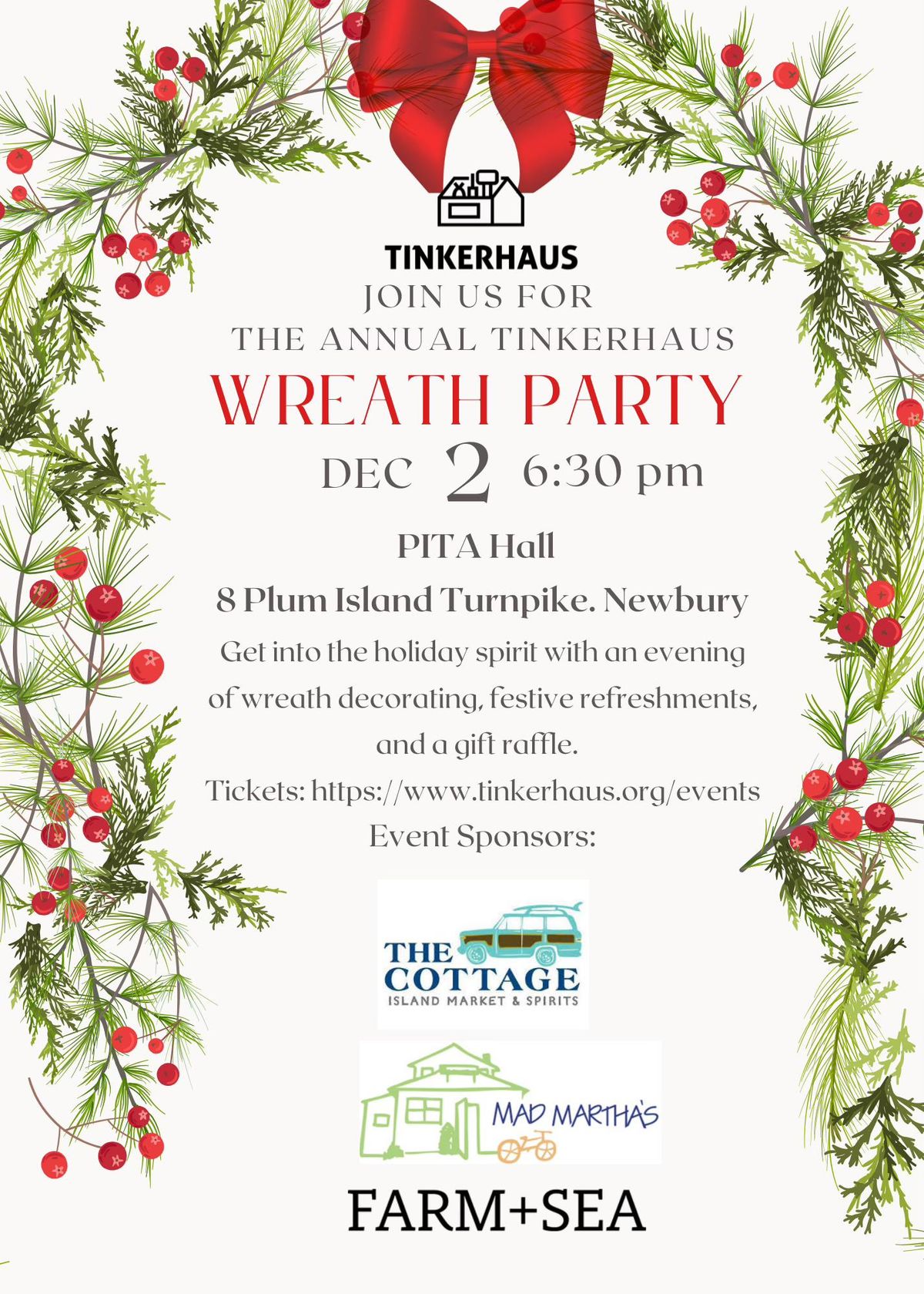 Tinkerhaus Annual Wreath Party 