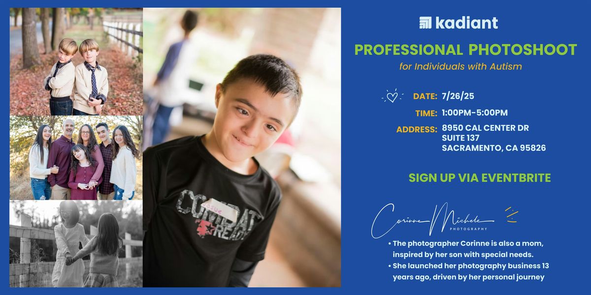 Free Professional Photo Shoot for Individuals with Autism