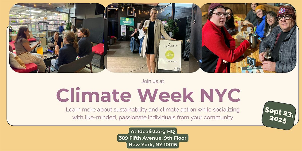 Climate Week NYC - A sustainable social event