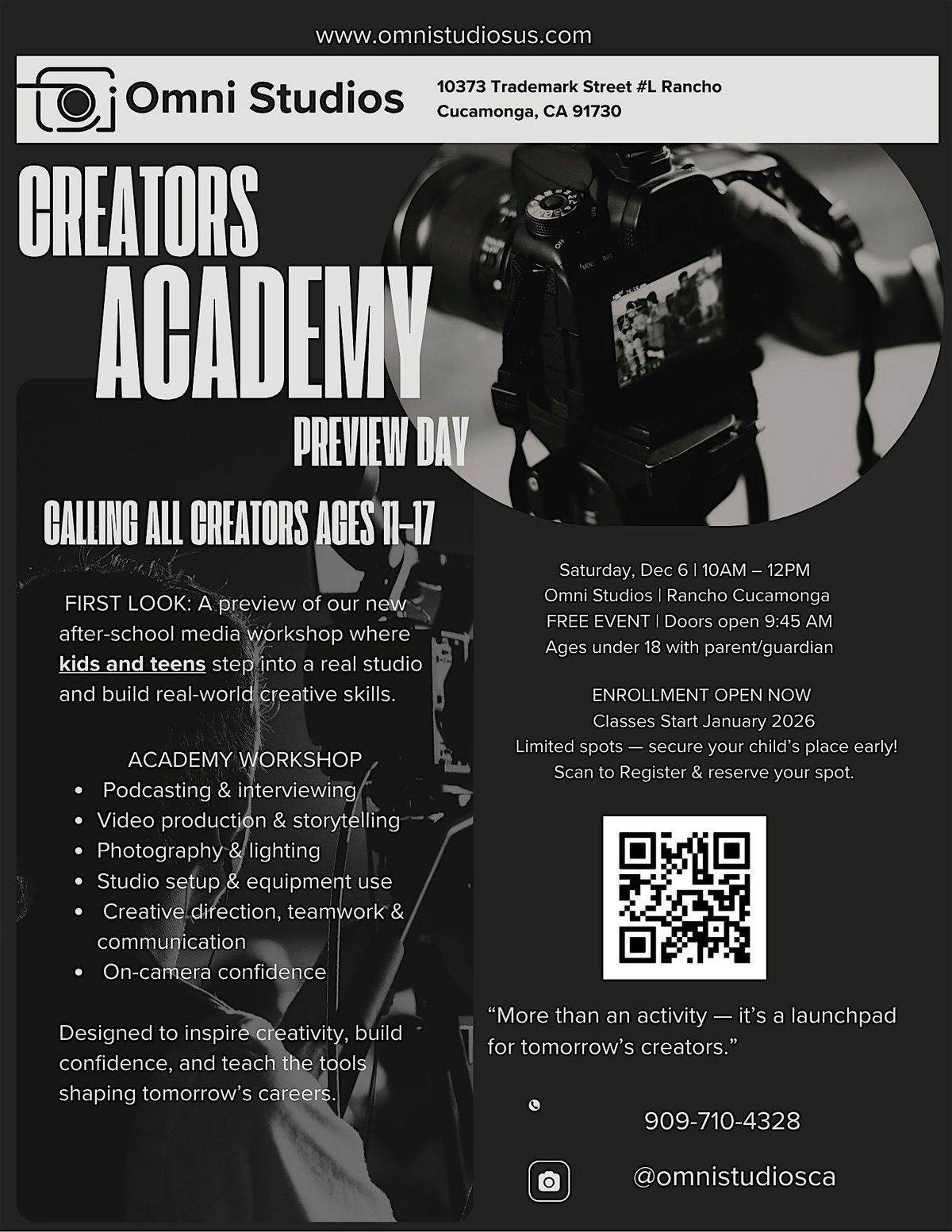 Creator\u2019s Academy Preview Day