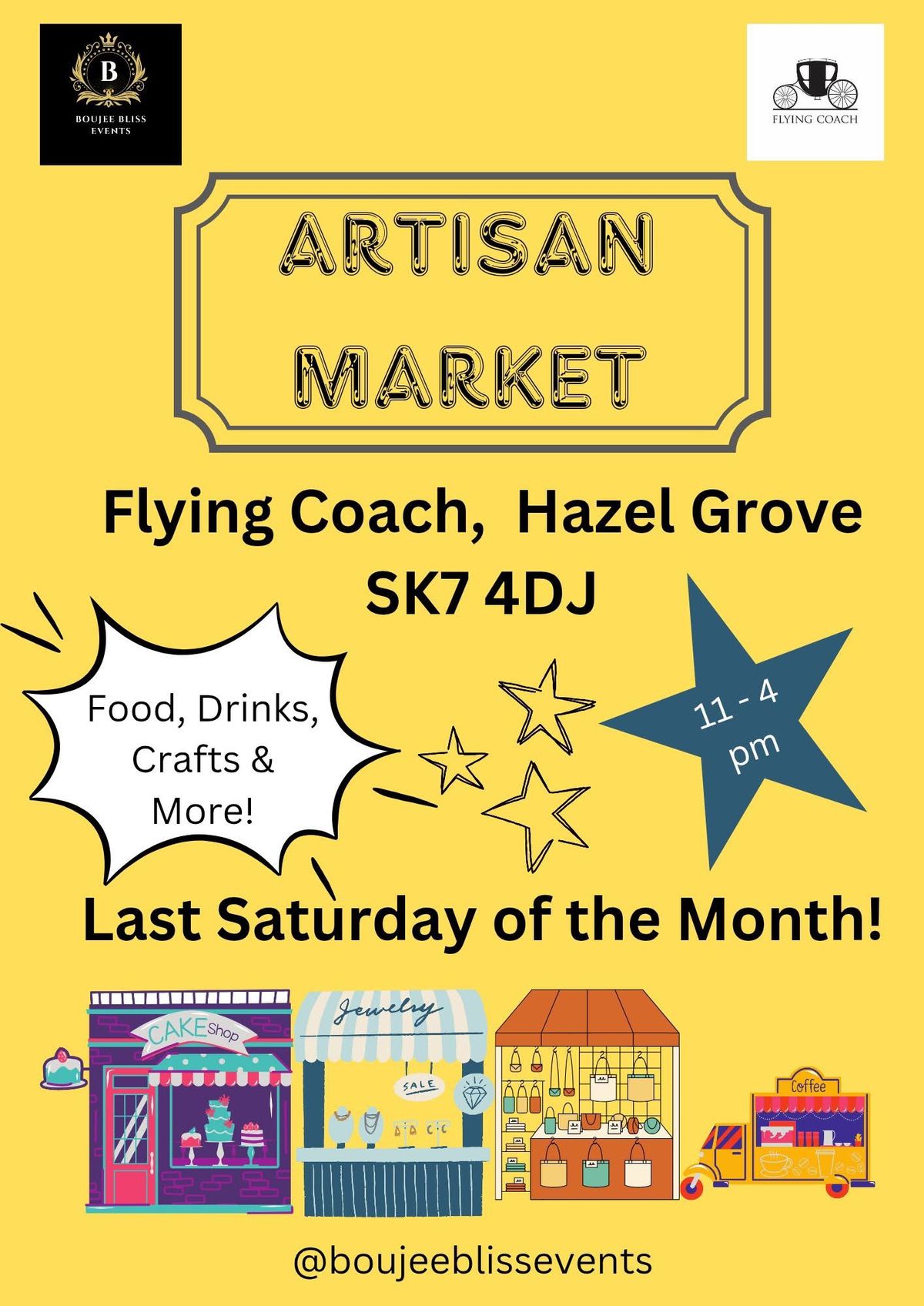 Artisan Markets last Saturday of every month. 