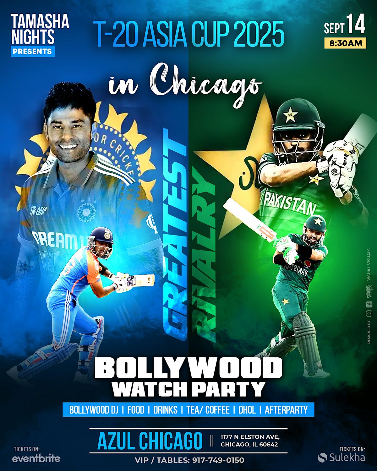CHICAGO BOLLYWOOD CRICKET WATCH PARTY ON BIG SCREEN @AZUL