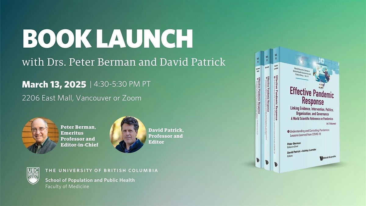 Book Launch with Drs. Peter Berman and David Patrick