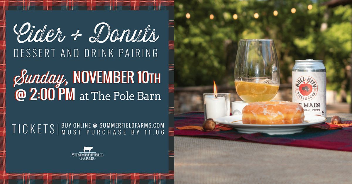 Cider + Donuts: Dessert and Drink Pairing Event