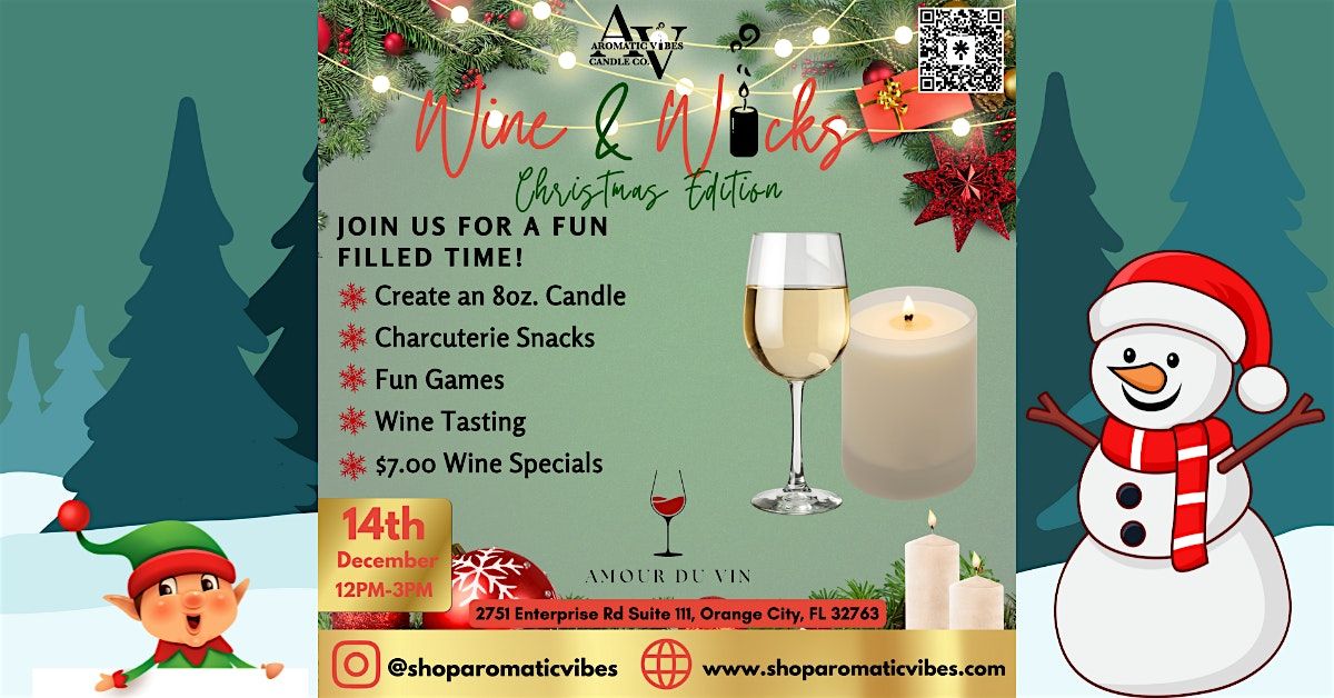 Wine & Wicks Christmas Edition at Amour Du Vin