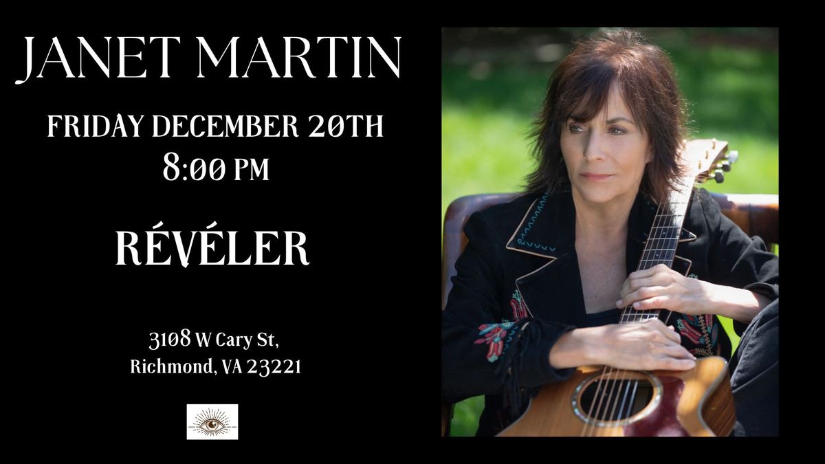 JANET MARTIN @ R\u00e9v\u00e9ler Friday December 20th 8:00 PM