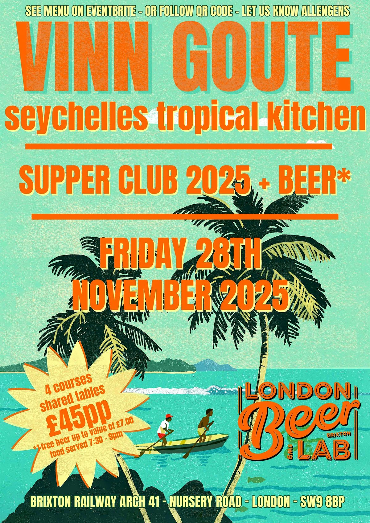 Vinn Goute Four Course shared Menu + Beer @ London Beer Labs