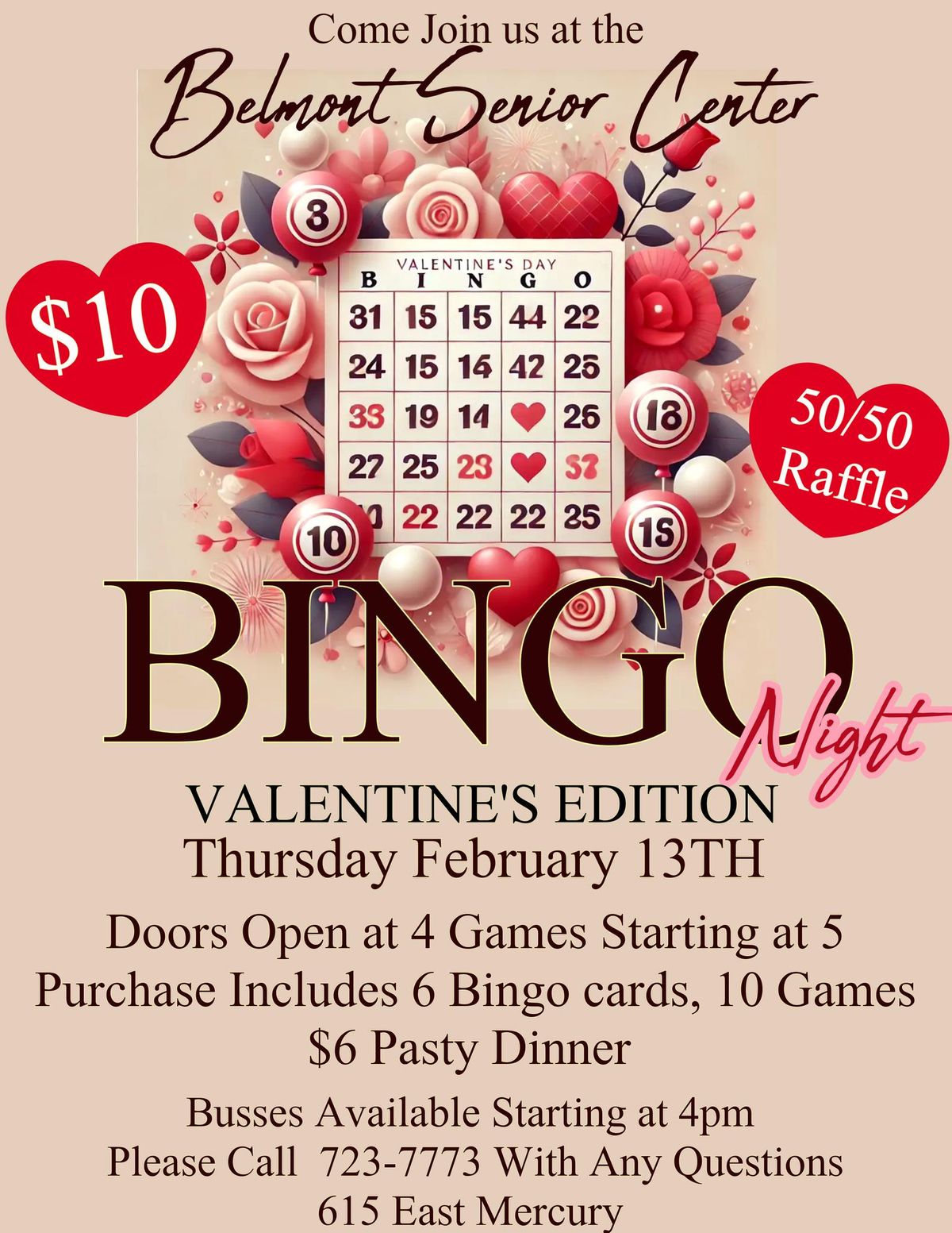 Bingo Night Valentines edition