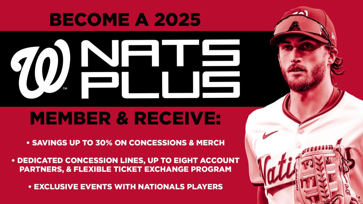 2025 Washington Nationals Season Tickets (Includes Tickets To All Regular Season Home Games)