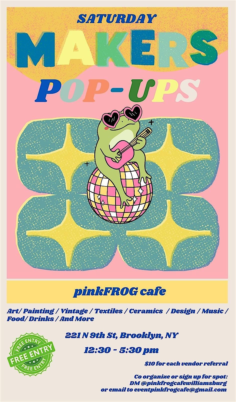 Signing Up for Saturday Makers Pop-Up Shop Spots