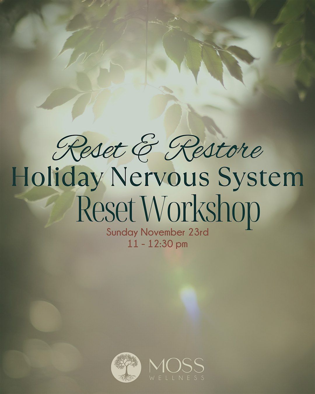 Reset & Restore: A Holiday Nervous System Reset Workshop