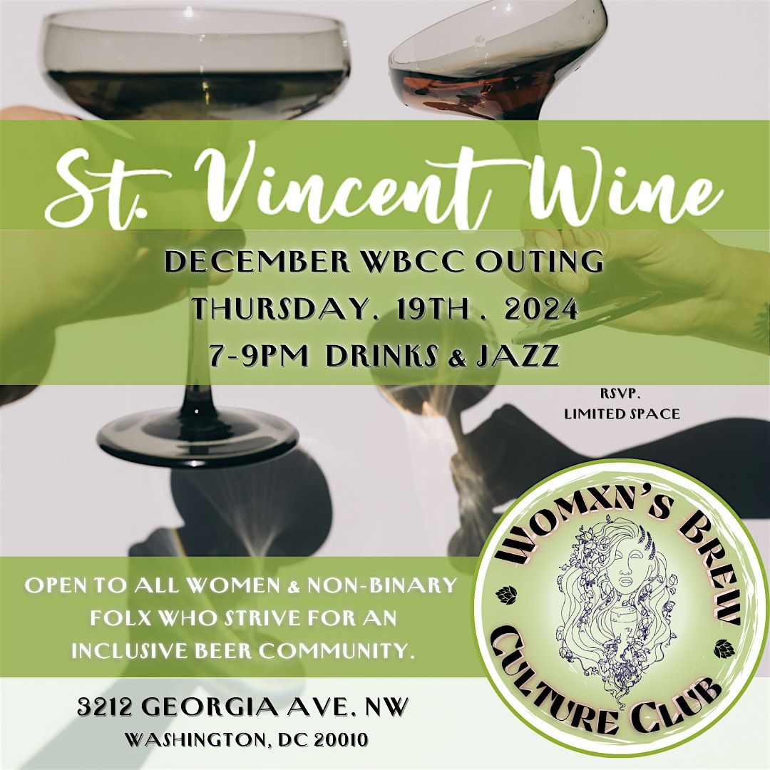 Womxn's Brew Culture Club December Wine & Jazz