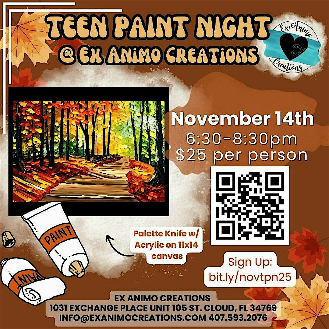 November Teen paint Night