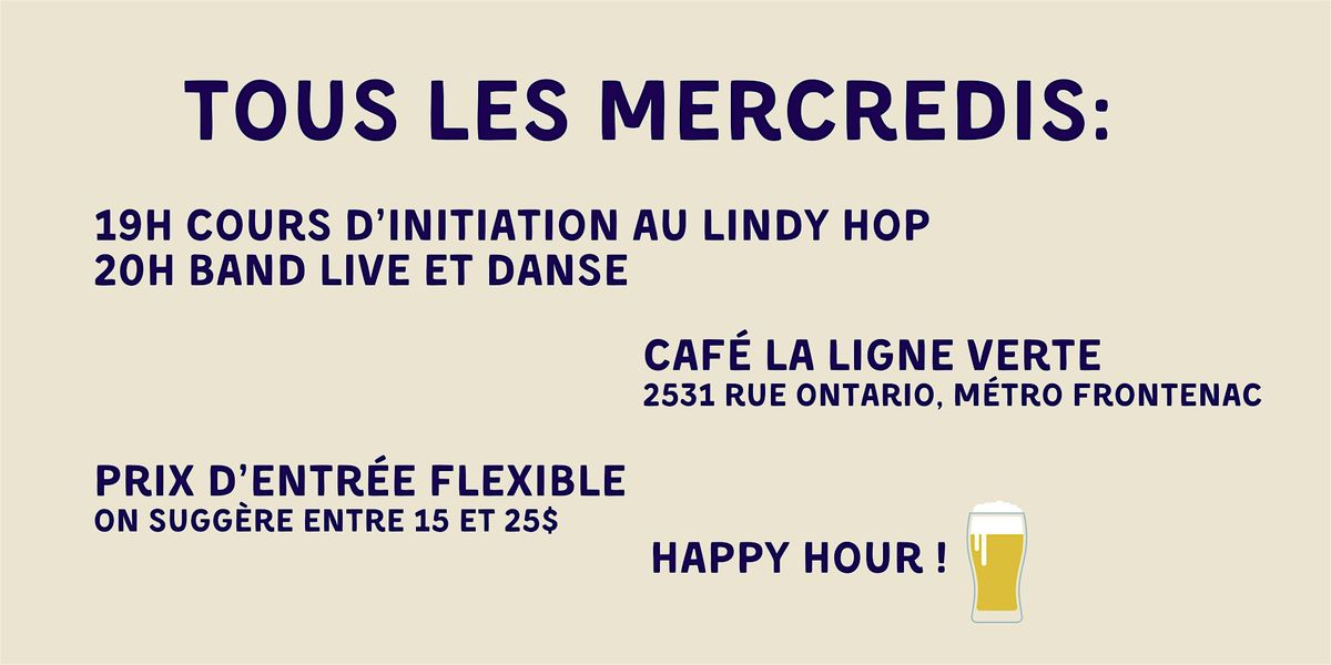 Live jazz and swing dancing - Les Mercredis swing - band invit\u00e9